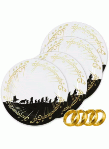 MAP4500 Set of 4 Plates With 4 Napkin Rings